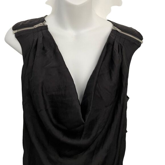 GUESS Satin Jumpsuit Zipper Sleeveless Cowl Neck With  Elastic Ankle SZ M - Picture 4 of 10
